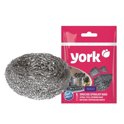 Мочалка метал. для посуды "Макси" York (х1/100) Китай